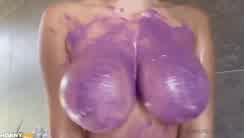 Genesis lopez painted boobs squeeze