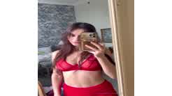 Gloria Sol Riding Dildo Red Lingerie Onlyfans Video